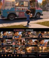 Sauvetage de glace style Pixar