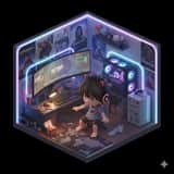 Isometric 3D Tony Stark Workshop Cube