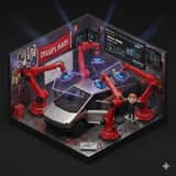 Isometric 3D Tony Stark Workshop Cube
