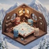 Isometric Kawaii Baby Bears Scene Prompt