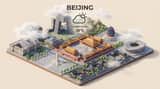 Isometric Miniature 3D City Cartoon Scene