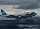 海上で飛行機を襲うクラーケン