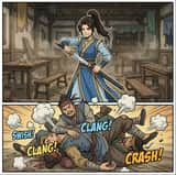 Martial Arts Fight Scene Generation Prompt reference