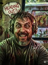 Messed Up Psycho Image with Speech Bubble