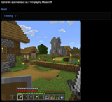 Gameplay di Minecraft nell'interfaccia di un generatore AI