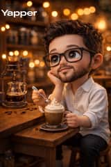Scène de diorama miniature dans un café vintage