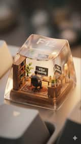 Miniature Scene Keycap Image Generation Prompt