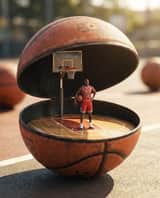 Miniature World Diorama Inside a Sphere