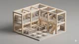Minimalist 3D Isometric Architectural Diorama