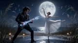 Moonlit Shoreline Rock Concert Performance