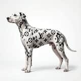 Museum-Quality Animal Portrait with Integrated Luxury Brand Pattern