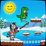 Nano Banana Pro Prompt: Pollo 8-bit in Costume da T-Rex