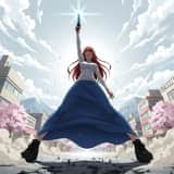 Nano Banana Prompt for Heroic Low-Angle Pose with Beam Weapon