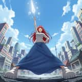 Nano Banana Prompt for Heroic Low-Angle Pose with Beam Weapon