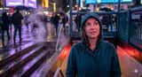 Neon Rain Subway Exit Portrait Prompt