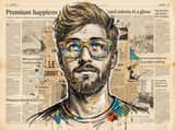 Retrato Pop Art em Colagem de Jornal