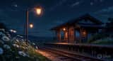 Studio Ghibli Style Japanese Train Station