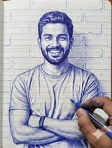 Prompt de Esboço de Desenho de Linha Estilo Foto