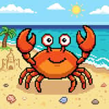 Imagen de animal de caricatura pixelada