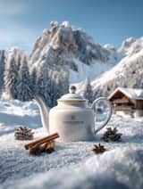 Premium Winter Product Photography in Alpine Setting