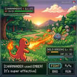 Battaglia Pixel Art in stile Retro Game