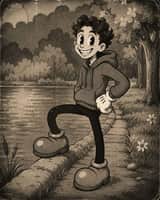 Trasformazione in cartone animato stile "Rubber Hose" vintage
