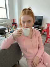 Sadie Sink Candid Selfie in Loungewear Prompt