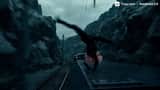 Sci-Fi Action Scene on a Moving Train