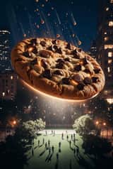 Sci-Fi Encounter with Giant Floating Cookie
