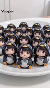 Seedance 2.0 Prompt: Gugugaga Penguin Figurines