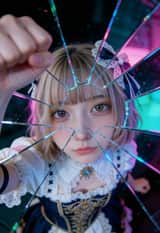 Shattered Glass Portrait Style Prompt