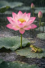 Simple Image Generation Prompt for a Lotus Scene