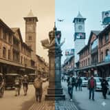 Split-Screen Time Travel Scene