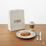 Studio Still Life of Coffee and Croissant