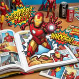 Superhero Comic Book Pop Art Diorama Prompt