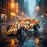 Surreal Pizza Landscapes and Cyberpunk Cars