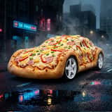 Surreal Pizza Landscapes and Cyberpunk Cars