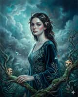 Pintura al óleo romántica surrealista