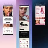 Trois landing pages mobiles pour la beauté