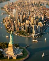 Diorama miniature façon tilt-shift de Tokyo