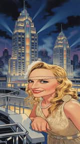 Transform image into Art Deco metropolis scene