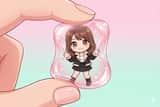 Encapsulation transparente de personnages en gomme