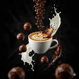 Ultra-Cinematic Splash Photography of Coffee and Chocolate