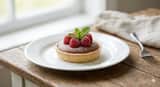 Ultra-Photorealistic Cinematic Food Shot of a Plated Dessert