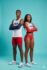 Ultra-Photorealistic Team USA Track Athletes Portrait