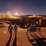 Ultra-Real 16K Cinematic Scene of Romantic Date on Mars