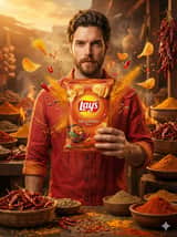 Ultra-Realistic Advertising Shot for Lay's Chips