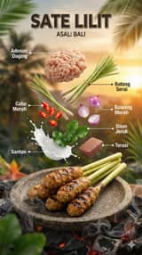 Photographie culinaire cinématographique ultra-réaliste d'un plat indonésien