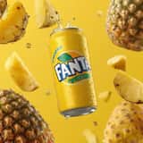 Photographie ultra-réaliste de canettes de soda commerciales