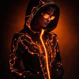 Retrato de Estúdio Cyberpunk Ultrarrealista